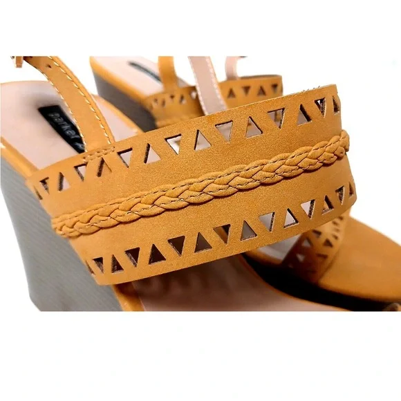 Parker & Sky wedge sandals mustard, yellow - Picture 4 of 6